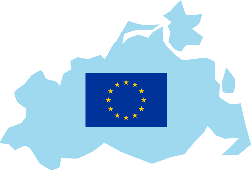 Europaschulen-map+EUflag